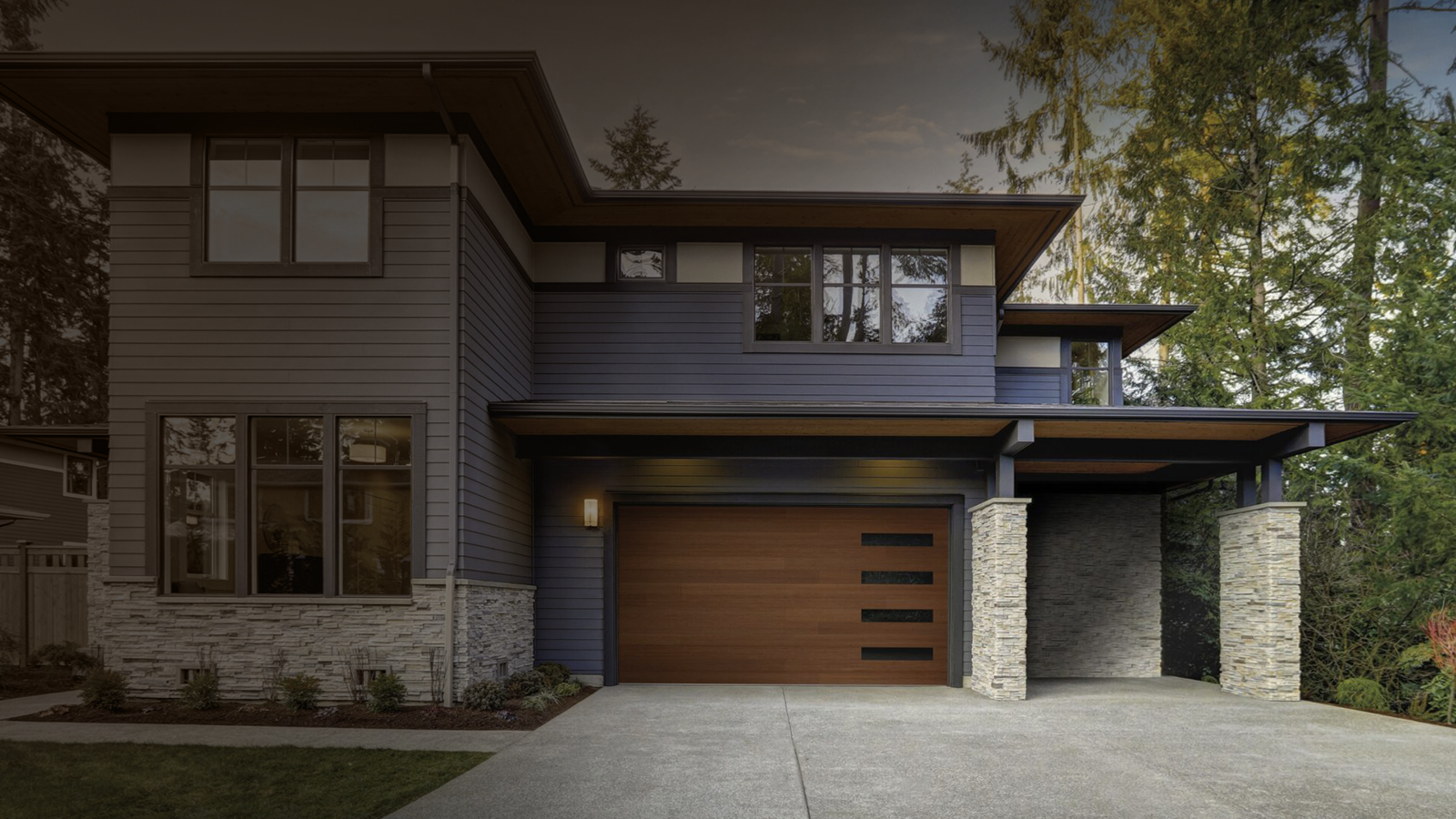 Residential garage door background