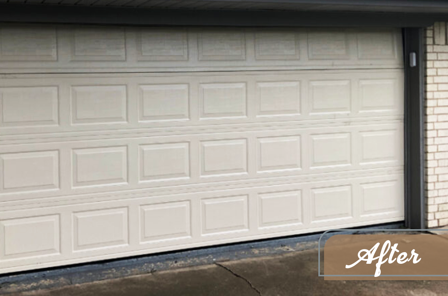 Garage door after repair